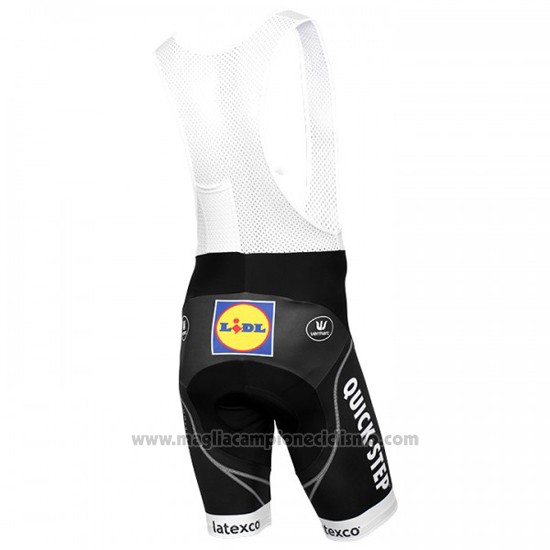 2016 Abbigliamento Ciclismo Etixx Quick Step Bianco e Nero Manica Corta e Salopette